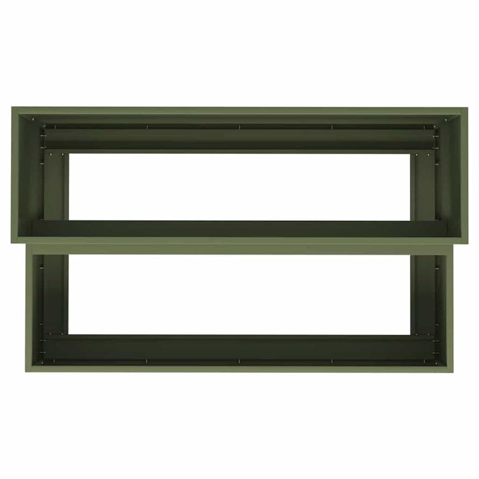 Vaso da giardino-Fioriera Esterno-Contenitore per Piante Verde oliva 100 x 60 x 45 cm