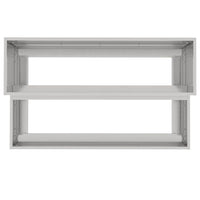 Vaso da giardino-Fioriera da Esterno-Contenitore per Piante Argento 100 x 60 x 45 cm Acciaio inossidabile