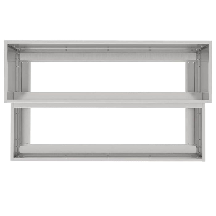 Vaso da giardino-Fioriera da Esterno-Contenitore per Piante Argento 100 x 60 x 45 cm Acciaio inossidabile