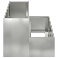 Vaso da giardino-Fioriera da Esterno-Contenitore per Piante Argento 100 x 60 x 45 cm Acciaio zincato