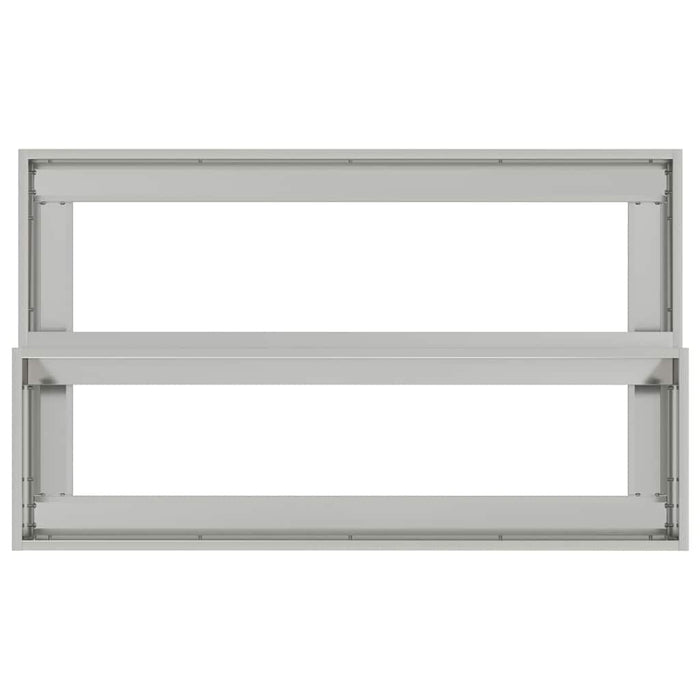 Vaso da giardino-Fioriera da Esterno-Contenitore per Piante Argento 100 x 60 x 45 cm Acciaio zincato