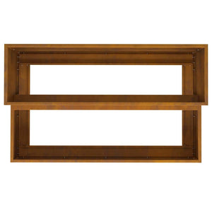 Vaso da giardino-Fioriera Esterno-Contenitore per Piante Ruggine 100 x 60 x 45 cm Acciaio CorTen