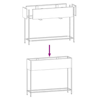 Vaso da Giardino Rialzato Bianco 100 x 26 x 82 cm Acciaio 865877