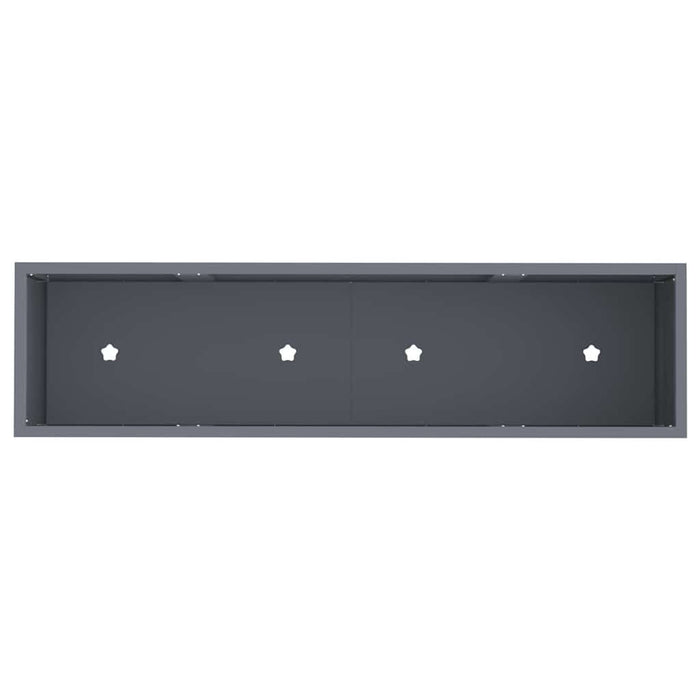 Vaso da giardino-Fioriera Esterno-Contenitore per Piante Rialzato Antracite 100 x 26 x 82 cm Acciaio