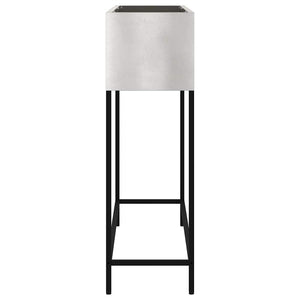 Vaso da giardino-Fioriera Esterno-Contenitore per Piante Rialzato Argento 100 x 26 x 82 cm 197114