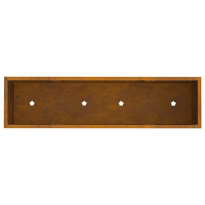 Vaso da giardino-Fioriera Esterno-Contenitore per Piante Rialzato Ruggine 100 x 26 x 82 cm