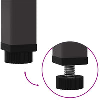 Vaso da giardino-Fioriera Esterno-Contenitore per Piante Rialzato Nero 60 x 26 x 45 cm Acciaio