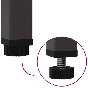 Vaso da giardino-Fioriera Esterno-Contenitore per Piante Rialzato Nero 60 x 26 x 45 cm Acciaio