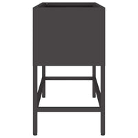 Vaso da Giardino Rialzato Nero 60 x 26 x 45 cm Acciaio 865883