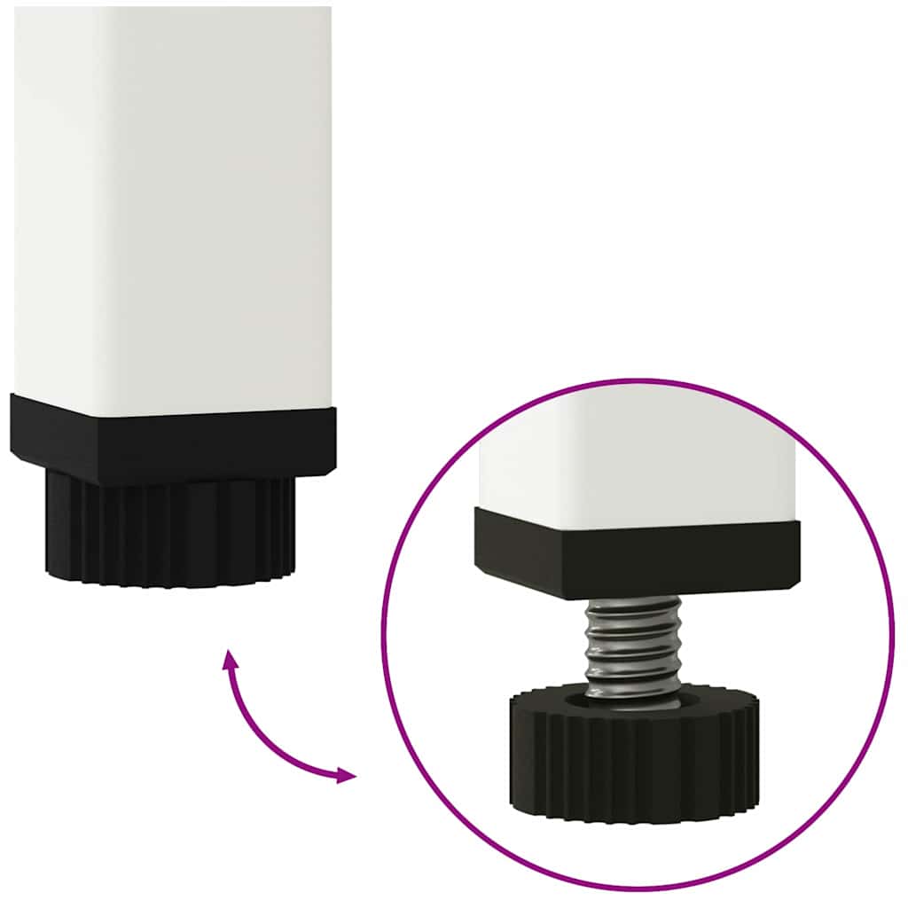 Vaso da Giardino Rialzato Bianco 60 x 26 x 45 cm Acciaio 865884