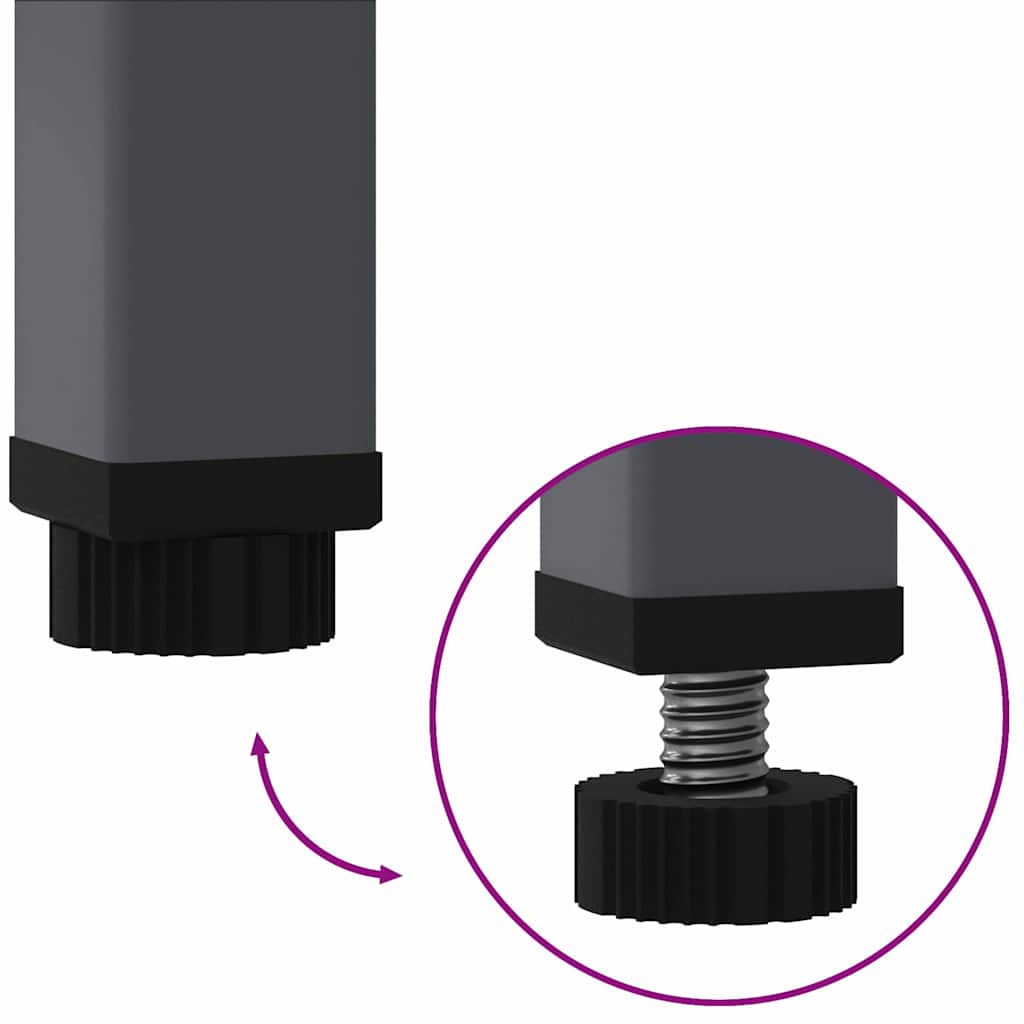 Vaso da Giardino Rialzato Antracite 60 x 26 x 45 cm Acciaio 865885