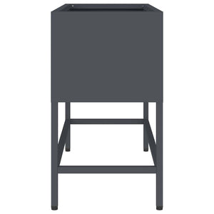 Vaso da Giardino Rialzato Antracite 60 x 26 x 45 cm Acciaio 865885