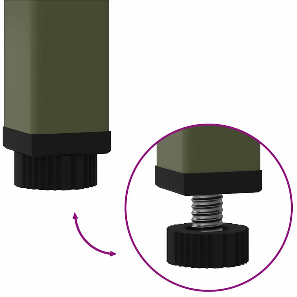 vidaXL Vaso da Giardino Rialzato Oliver verde 60 x 26 x 45 cm Acciaio