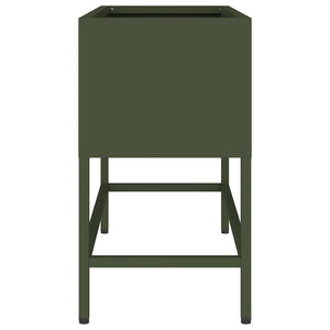 Vaso da Giardino Rialzato Oliver verde 60 x 26 x 45 cm Acciaio 865886