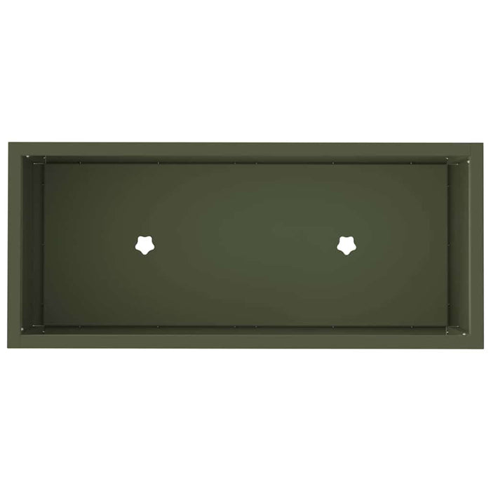 Vaso da Giardino Rialzato Oliver verde 60 x 26 x 45 cm Acciaio 865886