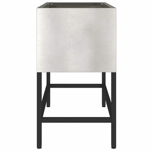 Vaso da giardino-Fioriera Esterno-Contenitore per Piante Rialzato Argento 60 x 26 x 45 cm 889246