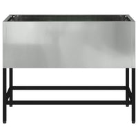 Vaso da giardino-Fioriera Esterno-Contenitore per Piante Rialzato Argento 60 x 26 x 45 cm 925374