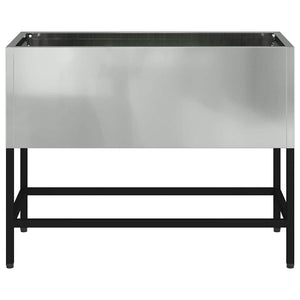 Vaso da giardino-Fioriera Esterno-Contenitore per Piante Rialzato Argento 60 x 26 x 45 cm 925374