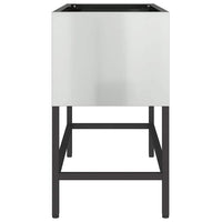 Vaso da giardino-Fioriera Esterno-Contenitore per Piante Rialzato Argento 60 x 26 x 45 cm 925374