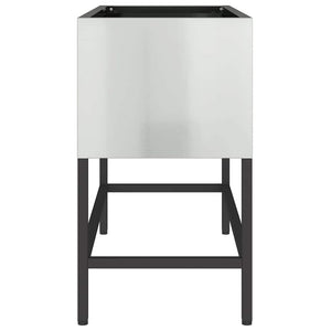 Vaso da giardino-Fioriera Esterno-Contenitore per Piante Rialzato Argento 60 x 26 x 45 cm 925374