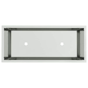 Vaso da giardino-Fioriera Esterno-Contenitore per Piante Rialzato Argento 60 x 26 x 45 cm 925374