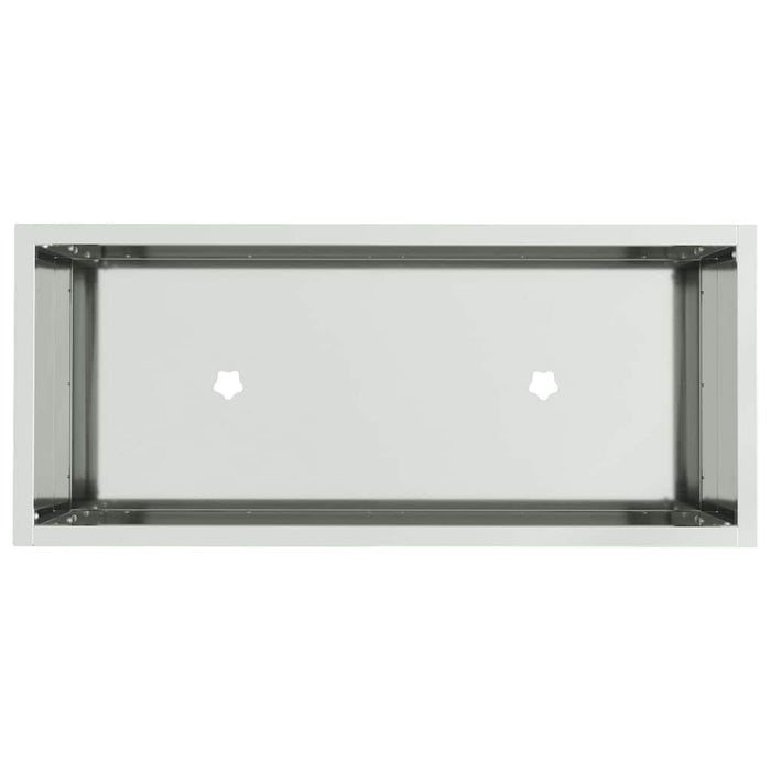 Vaso da giardino-Fioriera Esterno-Contenitore per Piante Rialzato Argento 60 x 26 x 45 cm 925374