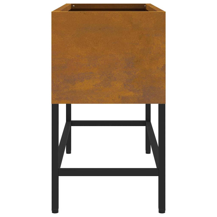 Vaso da Giardino Rialzato Ruggine 60 x 26 x 45 cm 865889