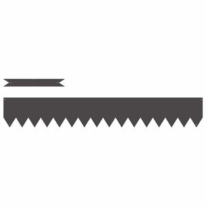 Bordure per prato 10 pcs Nero 100 x 0.5 x 15 cm Acciaio 865918