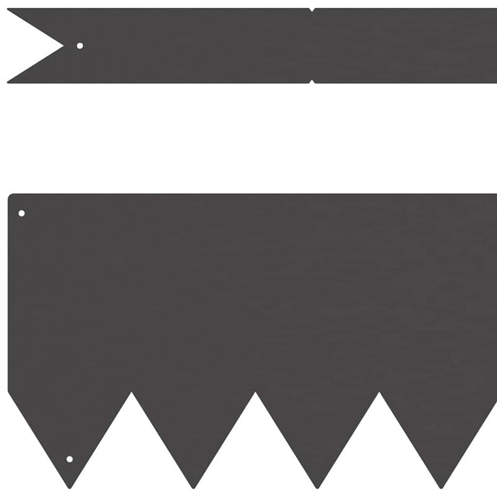 Bordure per prato 50 pcs Nero 100 x 0.5 x 15 cm Acciaio 865921
