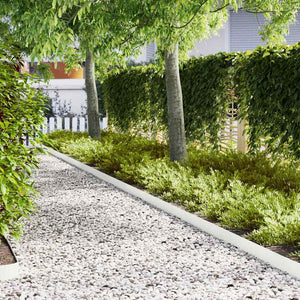 Bordure per prato 10 pcs Bianco 100 x 0.5 x 15 cm Acciaio 865922