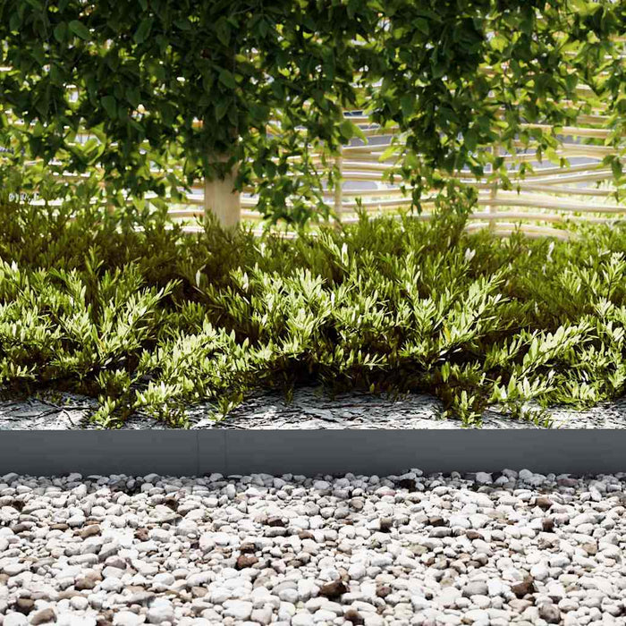 Bordure per prato 20 pcs Antracite 100 x 0.5 x 15 cm Acciaio 865927