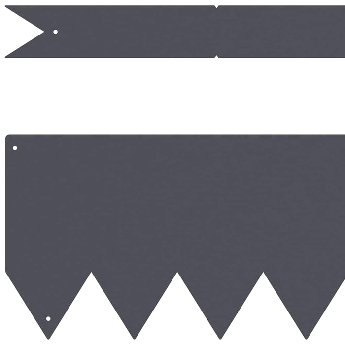 Bordure per prato 50 pcs Antracite 100 x 0.5 x 15 cm Acciaio 865929