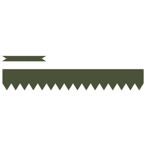 Bordure per prato 10 pcs Oliver verde 100 x 0.5 x 15 cm Acciaio 865930