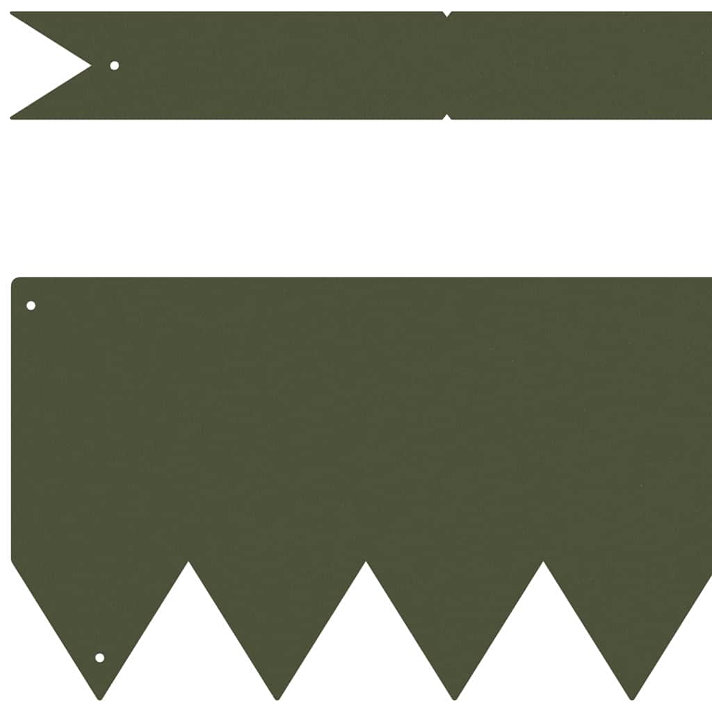 Bordure per prato 30 pcs Oliver verde 100 x 0.5 x 15 cm Acciaio 865932