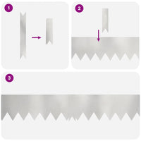 Bordure per prato 10 pcs Argento 100 x 0.5 x 15 cm 865934