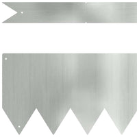 Bordure per prato 10 pcs Argento 100 x 0.5 x 15 cm 865938
