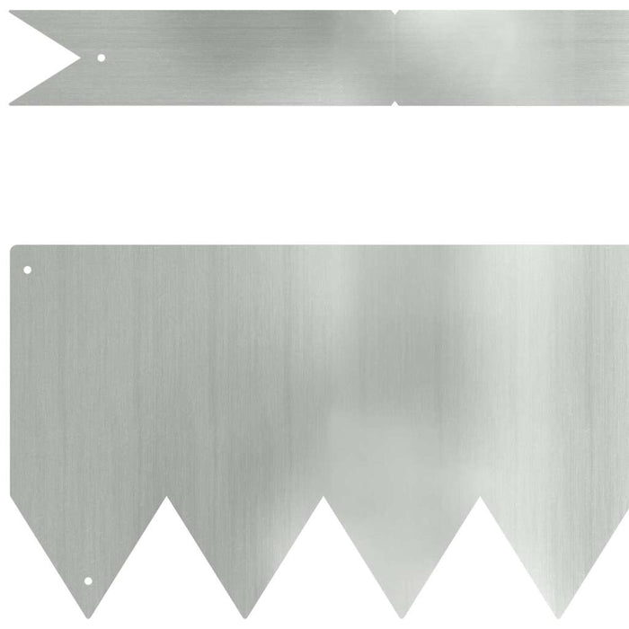 Bordure per prato 30 pcs Argento 100 x 0.5 x 15 cm 865940