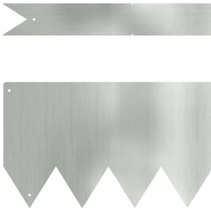 Bordure per prato 50 pcs Argento 100 x 0.5 x 15 cm 865941