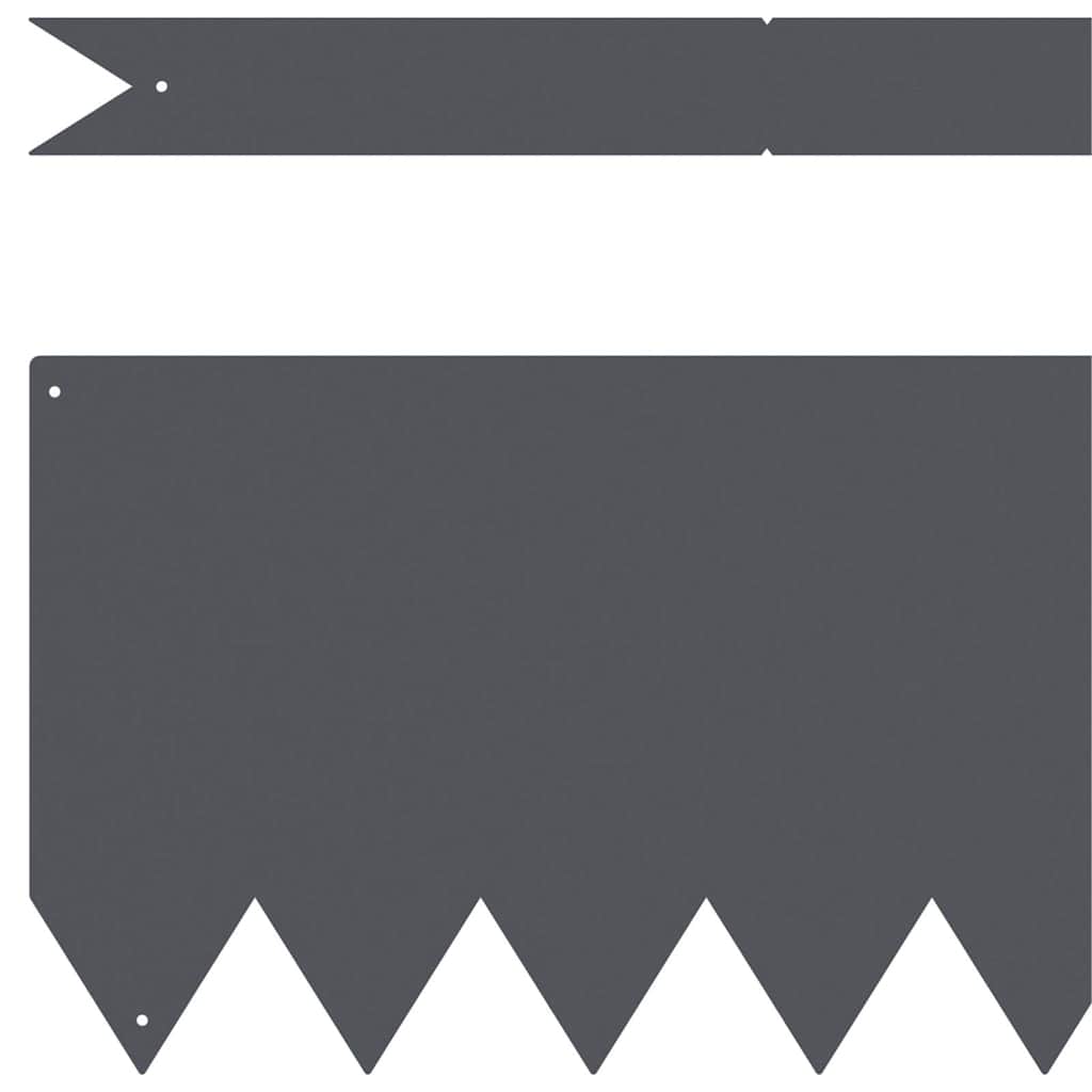 Bordure per prato 30 pcs Antracite 100 x 0.5 x 20 cm Acciaio 865954