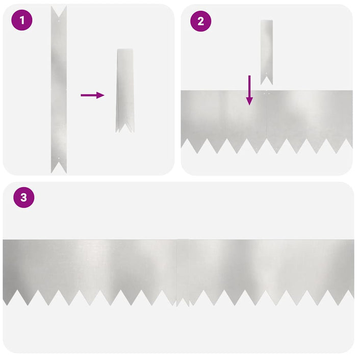 Bordure per prato 30 pcs Argento 100 x 0.5 x 20 cm 865960