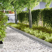 Bordure per prato 20 pcs Argento 100 x 0.5 x 20 cm 865962