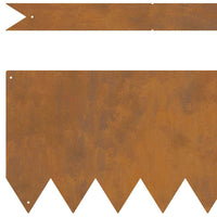 Bordure per prato 20 pcs Marrone 100 x 0.5 x 20 cm 865965