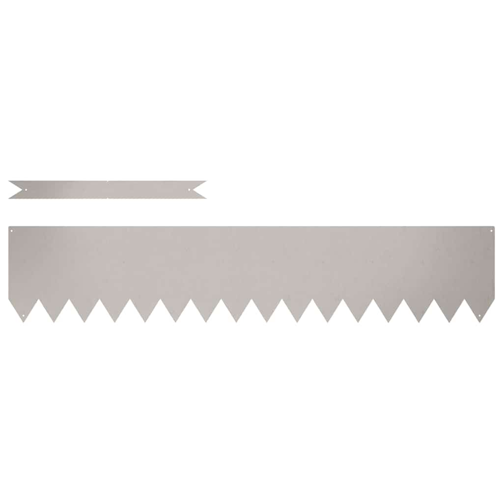 Bordure per prato 20 pcs Marrone 100 x 0.5 x 20 cm 865965