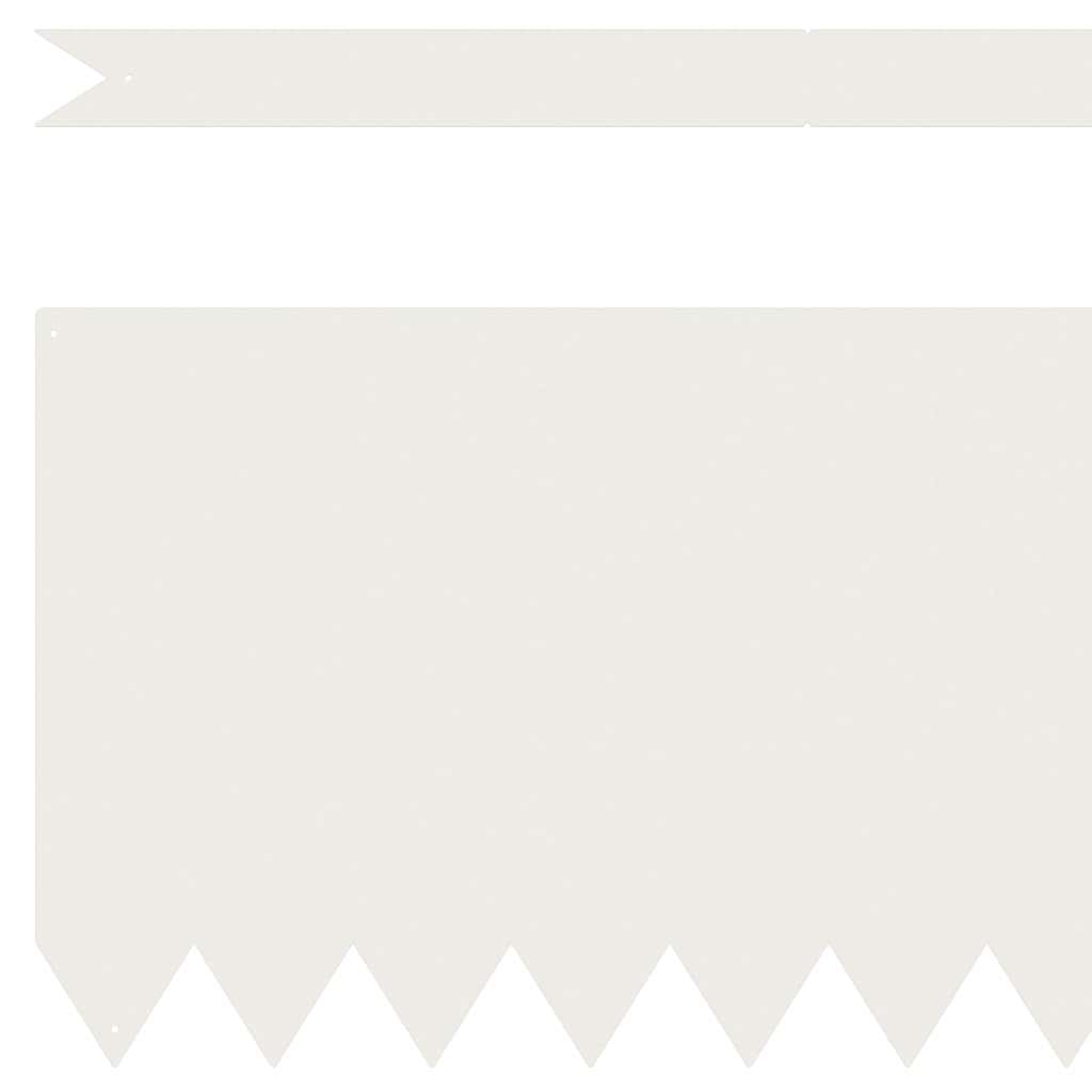 Bordure per prato 10 pcs Bianco 100 x 0.5 x 30 cm Acciaio 865969