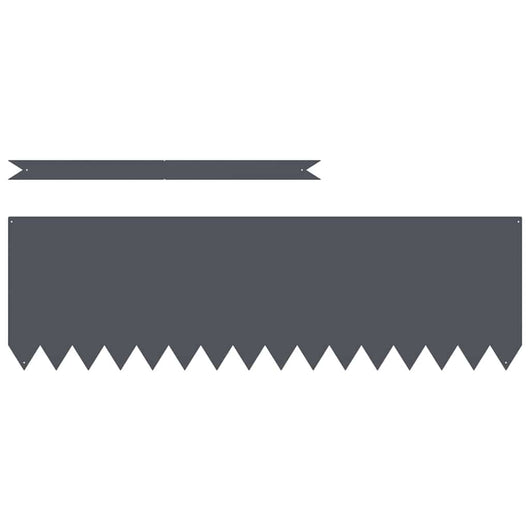 Bordure per prato 10 pcs Antracite 100 x 0.5 x 30 cm Acciaio 865971