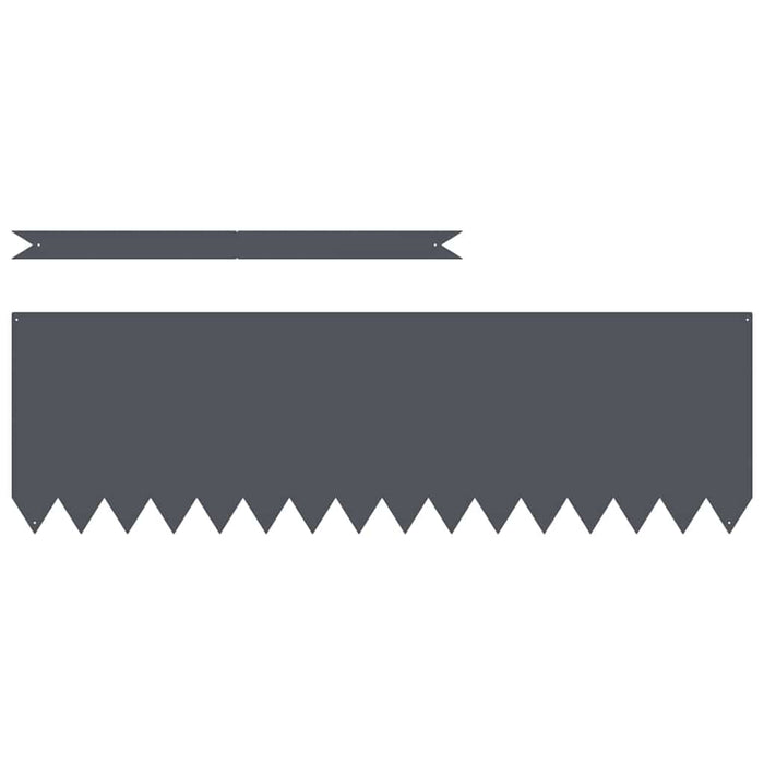 Bordure per prato 10 pcs Antracite 100 x 0.5 x 30 cm Acciaio 865971