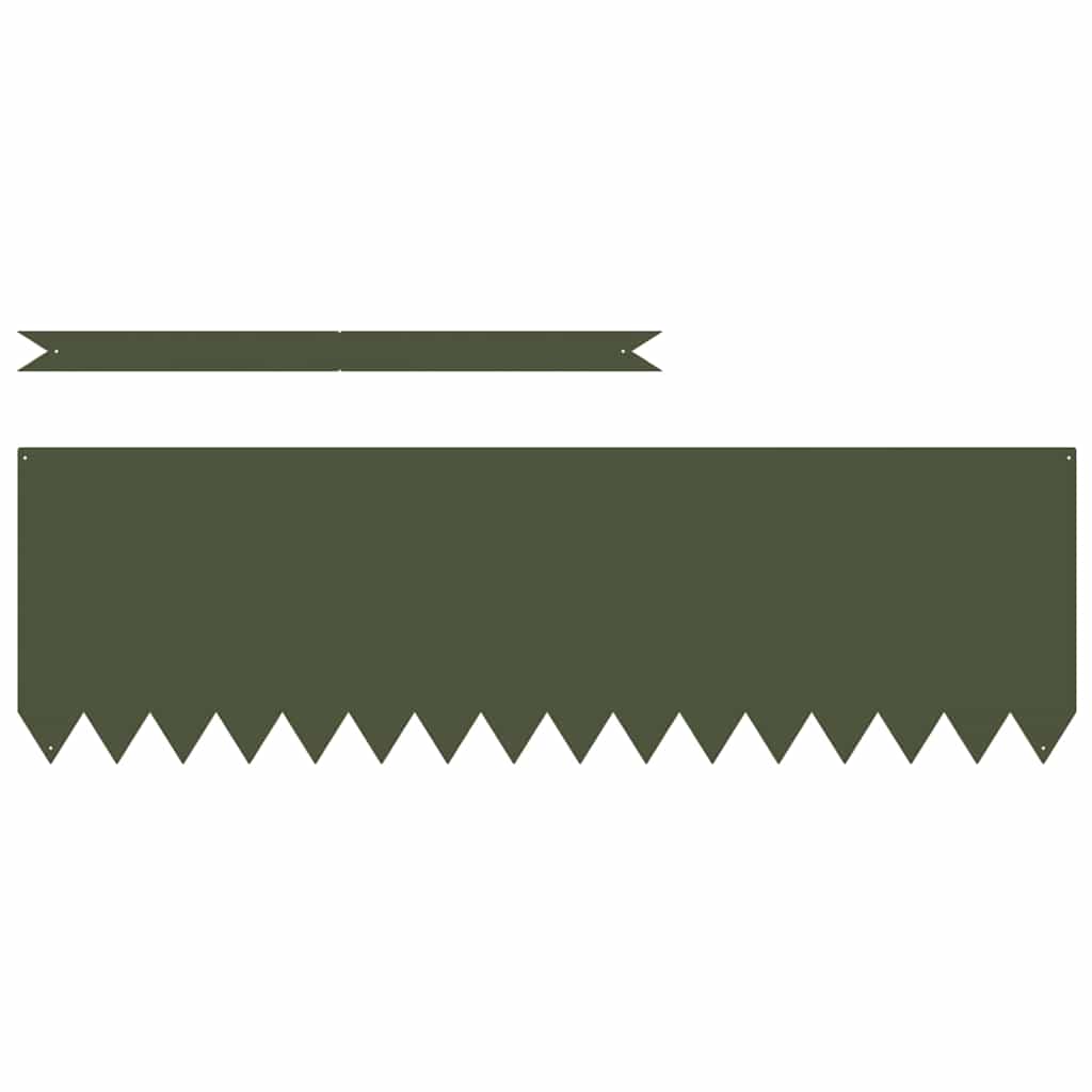 Bordure per prato 20 pcs Oliver verde 100 x 0.5 x 30 cm Acciaio 865974