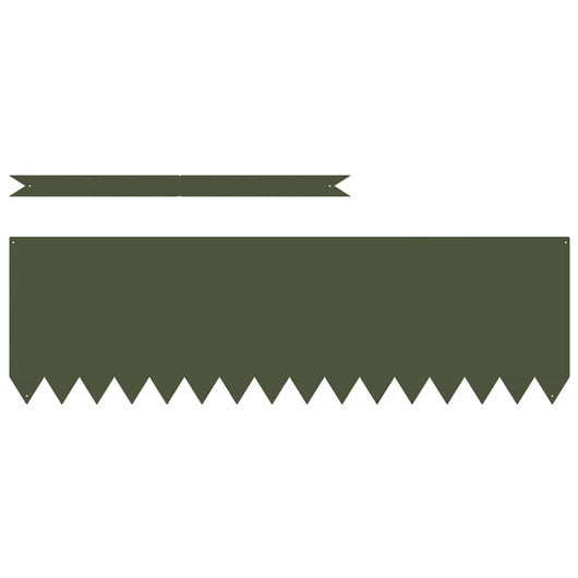 Bordure per prato 20 pcs Oliver verde 100 x 0.5 x 30 cm Acciaio 865974