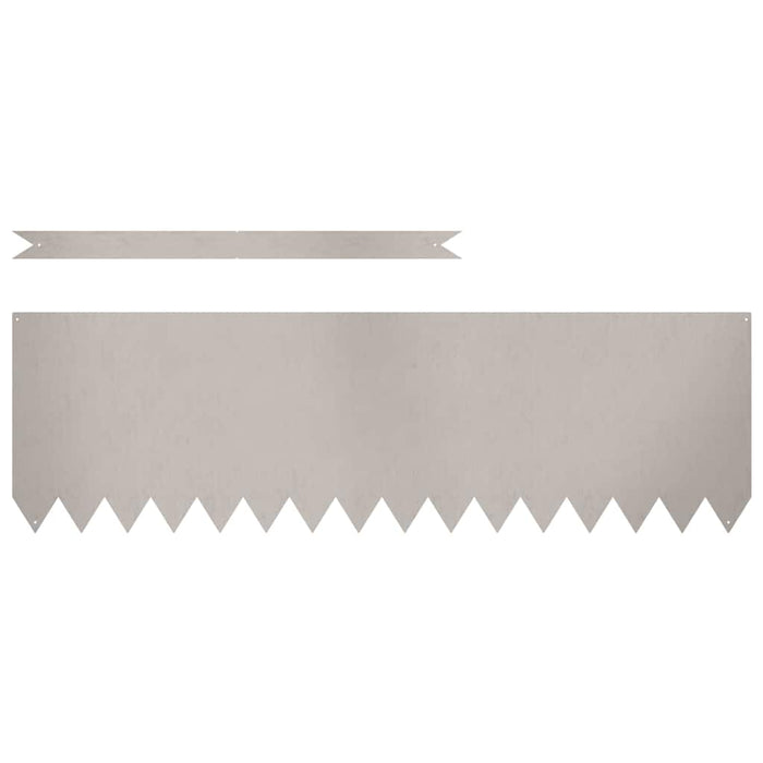 Bordure per prato 10 pcs Marrone 100 x 0.5 x 30 cm 865979