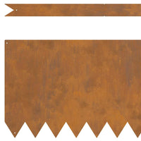 vidaXL Bordure per prato 20 pcs Marrone 100 x 0.5 x 30 cm